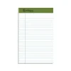 Ampad Earthwise 100% Recycled Ruled Pad, 5x8", Jr. Legal Ruling, White, 50 Sheets/Pad, 12 Pads/Pack (20152)