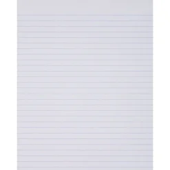 Ampad Glue Top Ruled Pads, Wide Rule, Letter Size, White, 50-Sheet Pads/Pack, Dozen (21-112)