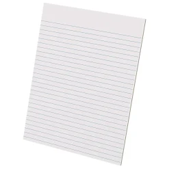 Ampad Glue Top Ruled Pads, Wide Rule, Letter Size, White, 50-Sheet Pads/Pack, Dozen (21-112)