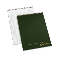Ampad Gold Fibre Designer Series Notepad, 8.5" x 11.75", Wide Ruled, Classic Green Cover, 70 Sheets/Pad (20-811)