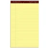 Ampad Gold Fibre Notepads, 8.5" x 14", Wide Rule, Canary, 50 Sheets/Pad, 12 Pads/Pack (TOP 20-030R)