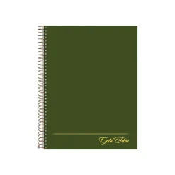 Ampad Gold Fibre Subject Notebooks, 7.25" x 9.5", Cornell, 84 Sheets, Green (20-816)
