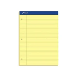 Ampad Notepad, 8.5" x 11.75", Narrow, Canary, 100 Sheets/Pad (TOP 20-246)