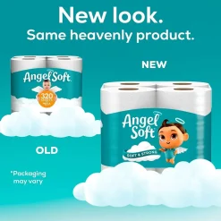 Angel Soft Mega Toilet Paper, 2-Ply, White, 320 Sheets/Roll, 48 Rolls/Pack (79403/50)