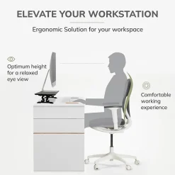 Anji Mountain Acacia Wood Monitor Stand, Up to 32