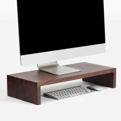 Anji Mountain Mango Wood Monitor Stand, Up to 32" Monitor, Walnut (MS-FNG-WAL)