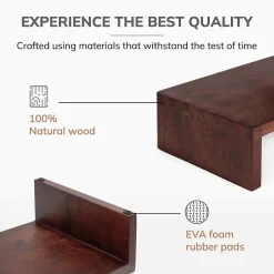 Anji Mountain Mango Wood Monitor Stand, Up to 32