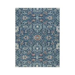 Anji Mountain Rug'd Alta Carpet & Hard Floor Chair Mat, 36" x 48", Blue/Ivory Polyester (AMB9033)