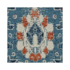 Anji Mountain Rug'd Alta Carpet & Hard Floor Chair Mat, 36" x 48", Blue/Ivory Polyester (AMB9033)