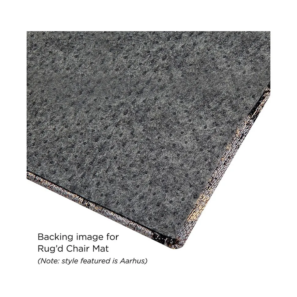 Anji Mountain Rug'd Beluga Carpet & Hard Floor Chair Mat, 36" x 48", Gray Polyester (AMB9029)