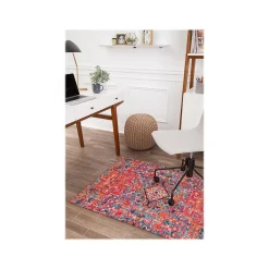 Anji Mountain Rug'd Merida Carpet & Hard Floor Chair Mat, 36" x 48'', Low-Pile, Multicolored (AMB9001S)