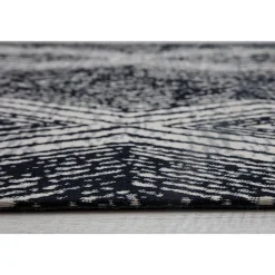 Anji Mountain Rug'd Smiljan Carpet & Hard Floor Chair Mat, 36" x 48", Black/White Polyester (AMB9022)