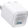 Anker 511 Nano 3 GaN USB-C Wall Charger for Multiple Brands, White (A2147J21-1)
