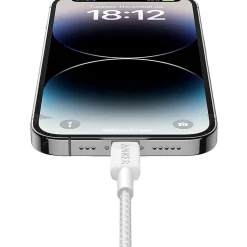 Anker Bio-Braided USB-C Charging Cable, 6 ft., White (A81B6H21-1)