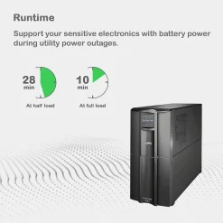 APC Smart-UPS 2200VA UPS, 10-Outlets, Black (SMT2200C)