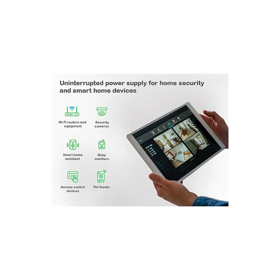 APC UPS Battery Backup, 1050VA UPS with 6 Backup Battery Outlets, USB Type-C, White (BE1050G3)