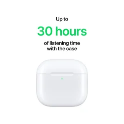 Apple AirPods 4 Wireless Ambient Sound Earbuds with USB-C Charging Case, 4th Generation, Bluetooth, White (MXP63LL/A)