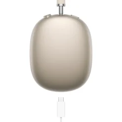 Apple AirPods Max Wireless Active Noise Canceling Over-Ear Headset, USB-C, Bluetooth, Starlight (MWW53AM/A)