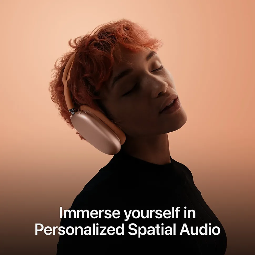 Apple AirPods Max Wireless Active Noise Canceling Over-Ear Headset, USB-C, Bluetooth, Starlight (MWW53AM/A)