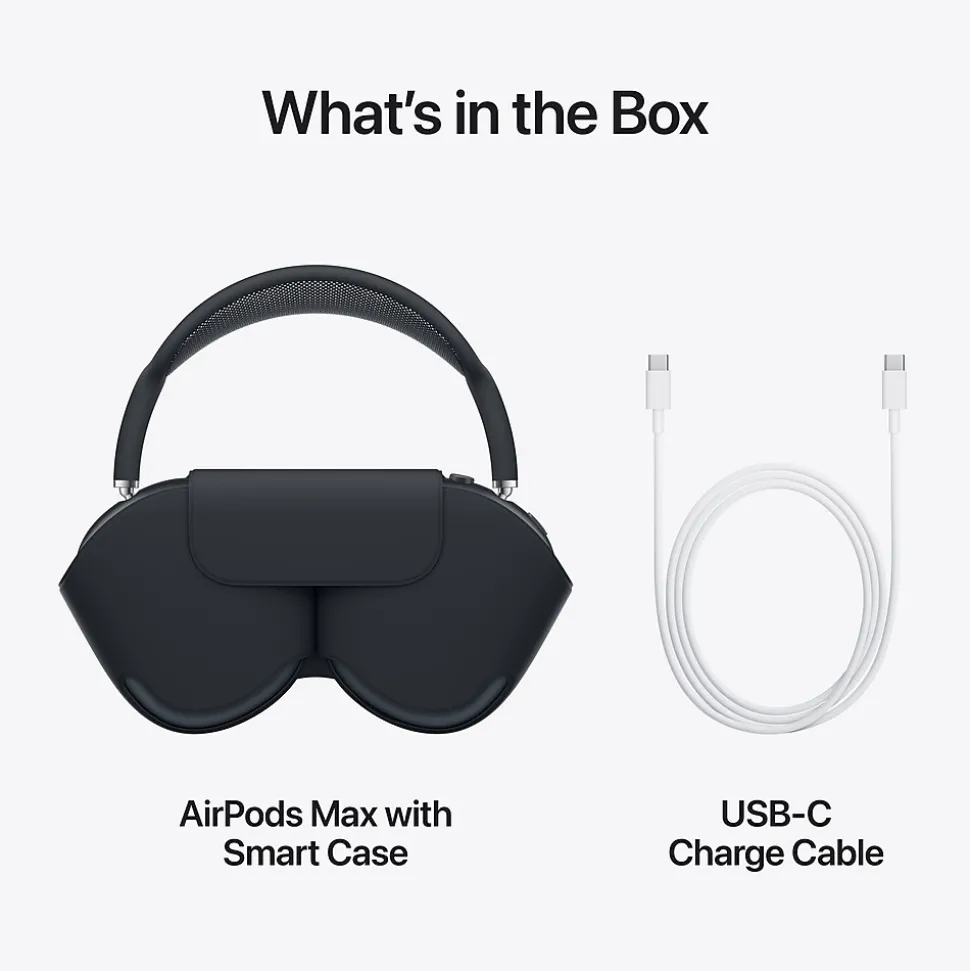 Apple AirPods Max Wireless Active Noise Canceling Over-Ear Headset, USB-C, Bluetooth, Starlight (MWW53AM/A)