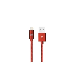 Apple Certified Durable Lightning Cable for iPhone, iPad, 4ft Red (LGHTMFI4FT-RED)
