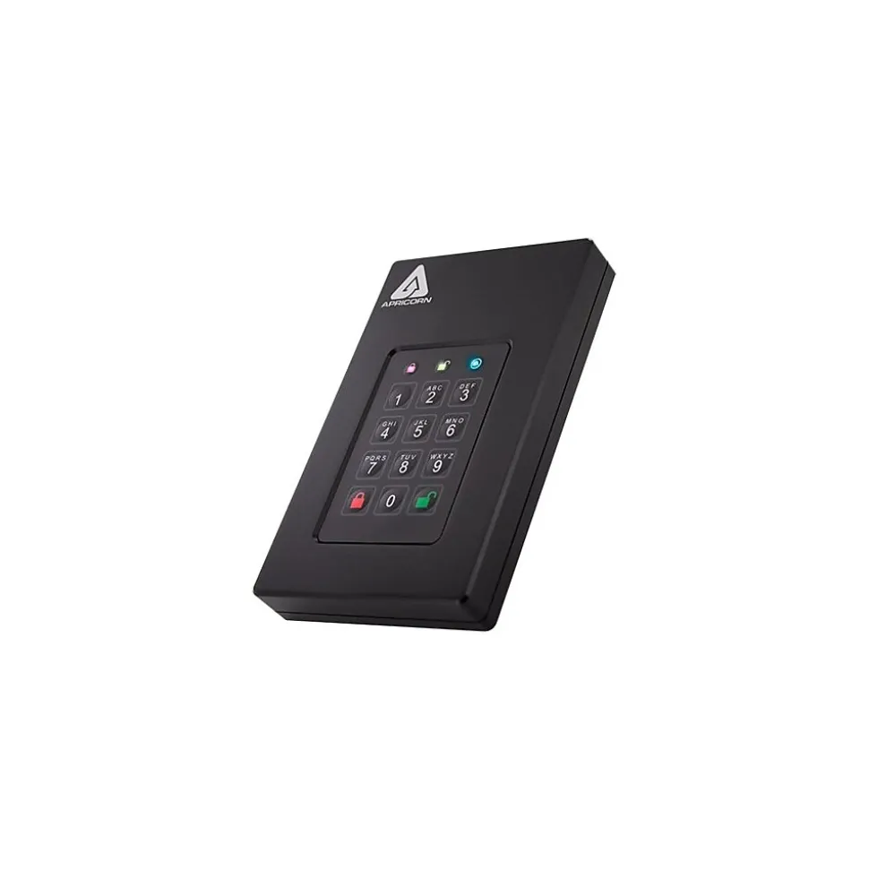 Apricorn Aegis Fortress 5TB, External Hard Drive, Black (AFL3-5TB)