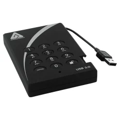 Apricorn Aegis Padlock 3.0 2 TB USB 3.0 External Hard Drive, Black (A25-3PL256-2000)