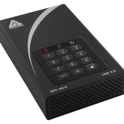 Apricorn Aegis Padlock DT 10TB USB 3.0 External Hard Drive, Black (ADT-3PL256F-10TB)