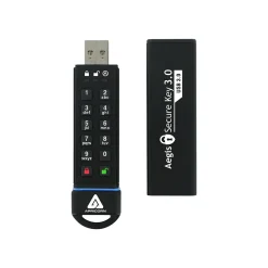 Apricorn Aegis Secure Key 30GB USB 3.0 Type A Flash Drive, Black (ASK3-30GB)