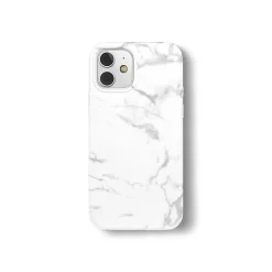 Argento MVMT Granite Phone Case for iPhone 11/XR, White Marble (IC7686MB11RWHA)