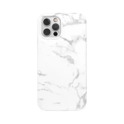 Argento MVMT Granite Phone Case for iPhone 12/12 Pro, White Marble (IC7686MB12PWHA)