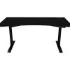 Arozzi Arena Moto 63"W Curved 29-46"H Adjustable Standing Gaming Desk, Black (AZ-ARENA-MOTO)