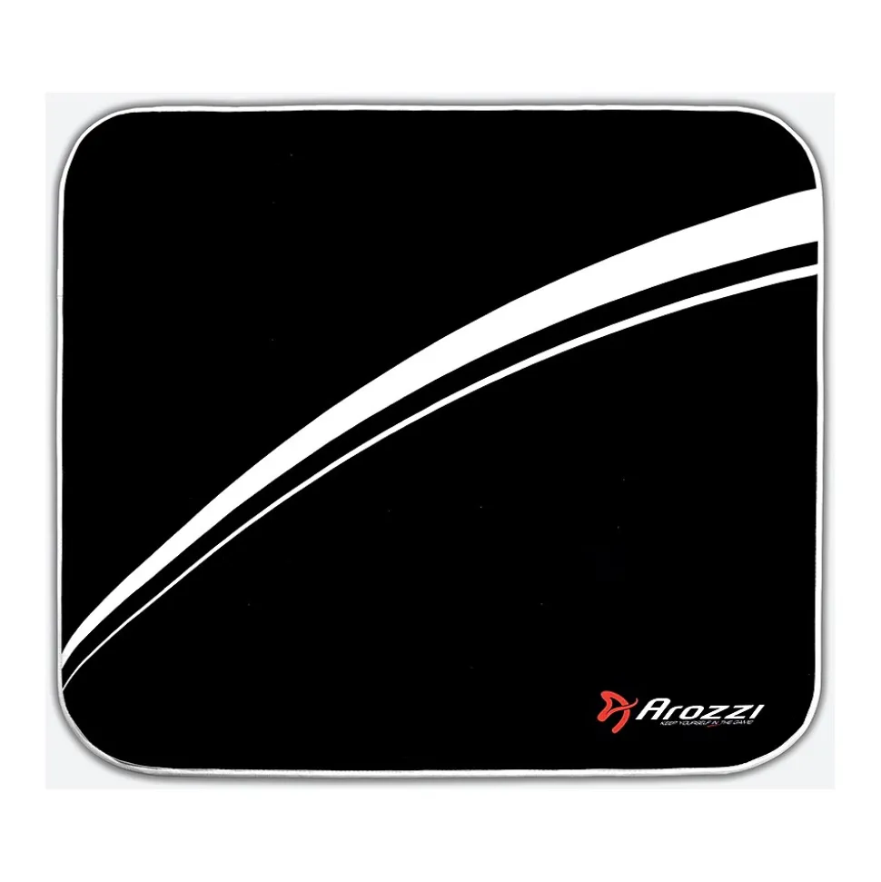 Arozzi Chair Mat, 45.7" x 45.7", Low-Pile, Black/White (AROZZI-FLOORMAT-WT)