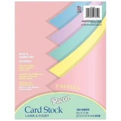 Array 65 lb. Cardstock Paper, 8.5" x 11", Assorted Colors, 100 Sheets/Pack (101315)