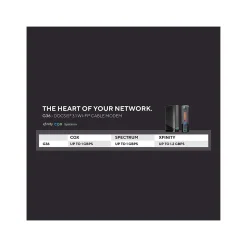 Arris SURFboard G36 32 x 8 DOCSIS 3.1 Cable Modem with AX3000 Wi-Fi, Black/Gray (1001370)