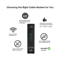 Arris SURFboard SBG7600AC2 Desktop DOCSIS 3.0 Cable Modem & Wi-Fi Router