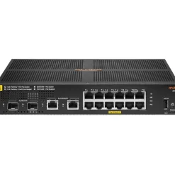 Aruba 6100 12-Port Gigabit Ethernet Managed Switch, 10/100/1000 Mbps, Black (JL679A#ABA)