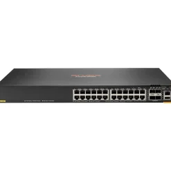 Aruba 6300F 24-Port Gigabit Ethernet Managed Switch, 10/100/1000 Mbps, Black (JL666A#ABA)