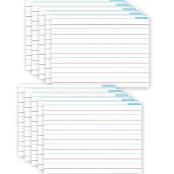 Ashley Productions® Smart Poly® PosterMat Pals® Space Savers Handwriting, 3/4" Ruling, 13" x 9.5", Pack of 10 (ASH97002)