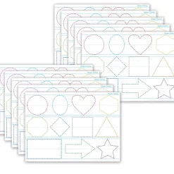 Ashley Productions® Smart Poly® PosterMat Pals® Space Savers Shapes Tracing, 13" x 9.5", Pack of 10 (ASH97018)