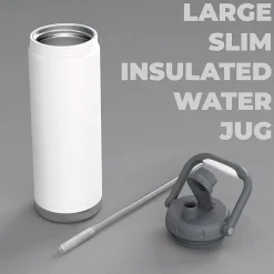 ASOBU Canyon Stainless Steel Vacuum Insulated Water Bottle, 50 oz., White (ADNATMF7W)