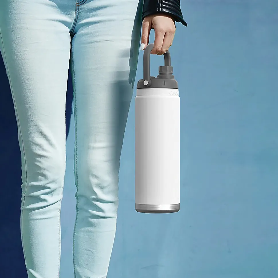 ASOBU Canyon Stainless Steel Vacuum Insulated Water Bottle, 50 oz., White (ADNATMF7W)