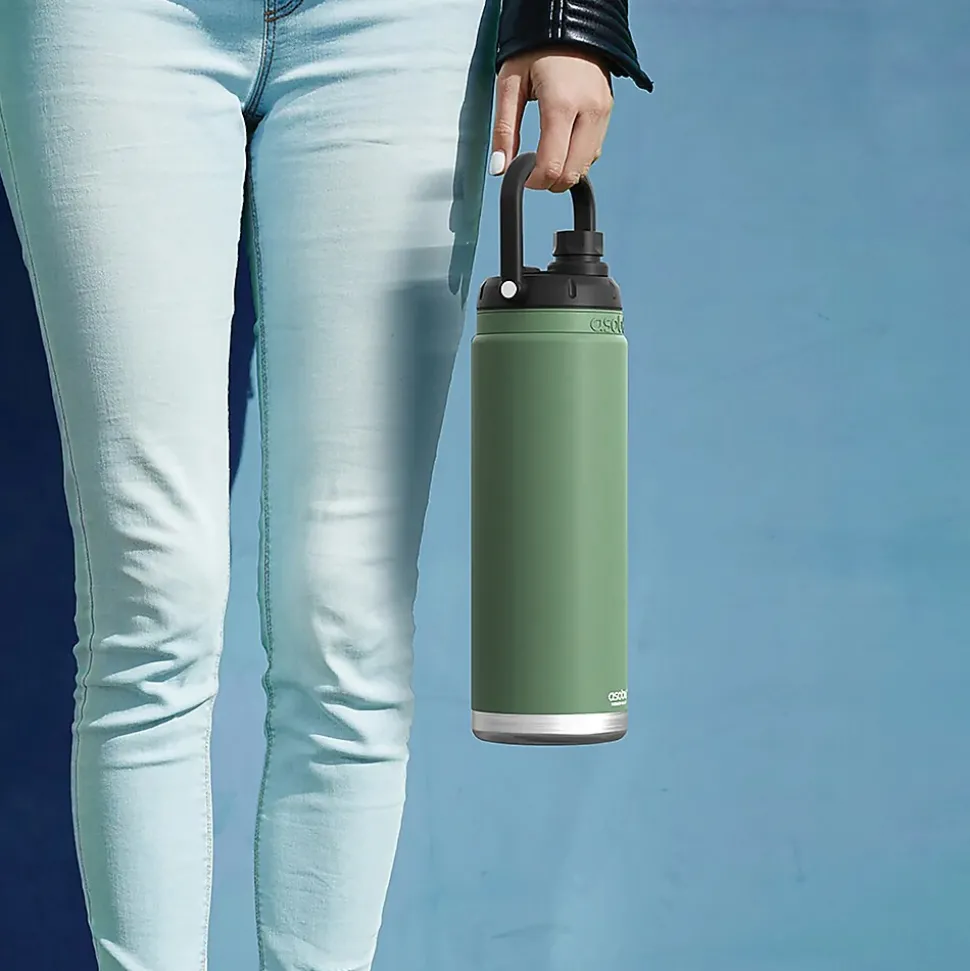 ASOBU Canyon Stainless Steel Vacuum Insulated Water Bottle, 50 oz., Green (ADNATMF7G)