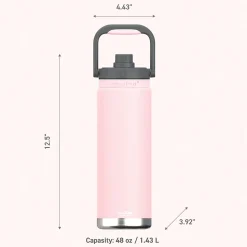 ASOBU Canyon Stainless Steel Vacuum Insulated Water Bottle, 50 oz., Pink (ADNATMF7P)
