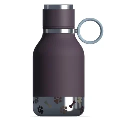 ASOBU Insulated Water Bottle with Removable Dog Bowl, 33 oz., Burgundy (NA-SDB1)
