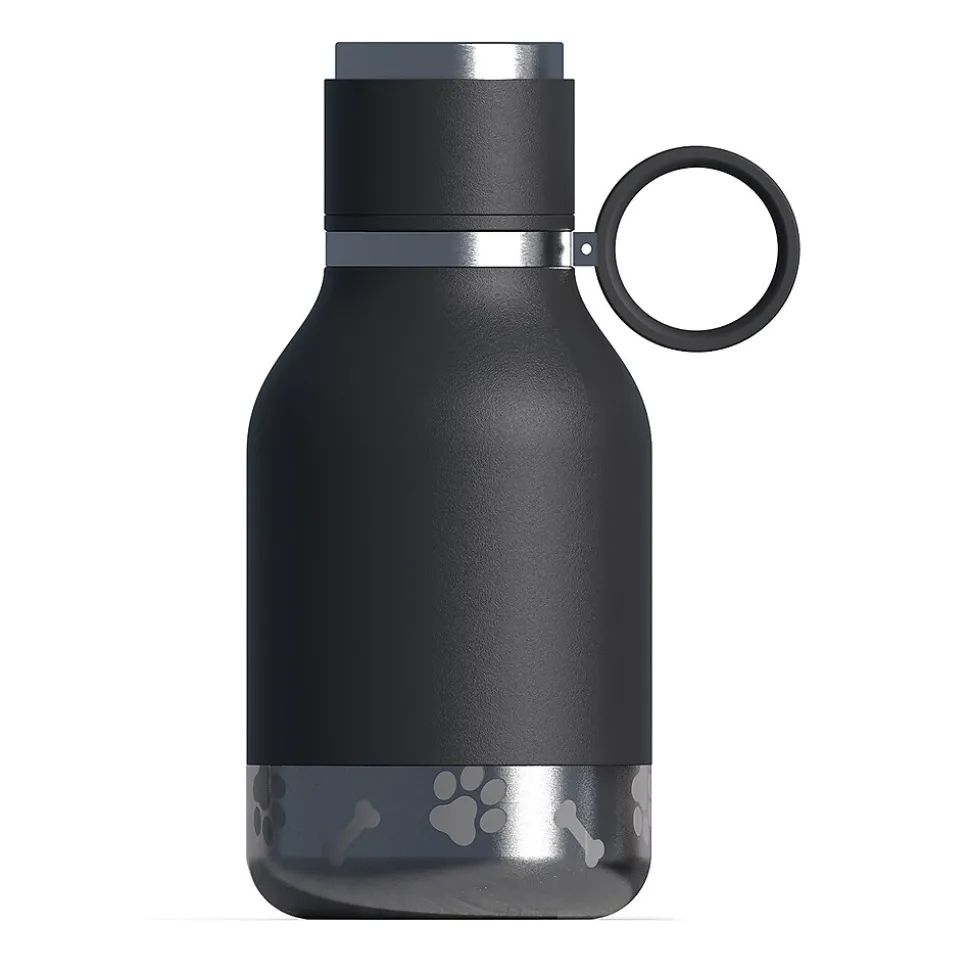 ASOBU Insulated Water Bottle with Removable Dog Bowl, 33 oz., Black (NA-SDB1)