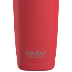 ASOBU 20-Ounce Aquilina Double-Wall-Insulated Stainless Steel Tumbler with Straw, Red (NA-BF23R)