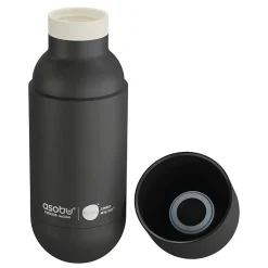 ASOBU Puramic Orb Stainless Steel Water Bottle, 14 oz., Black (ADNASBV30P)