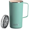 ASOBU Stainless Steel Double Wall Insulated Travel Mug, 20 oz., Mint (ADNANASM90MINT)