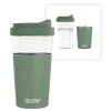 ASOBU Vista Stainless Steel Clear-Insulation Tritan Coffee Mug, 20 oz., Green (SM40)